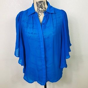 Bebe Franki Button Button Blouse